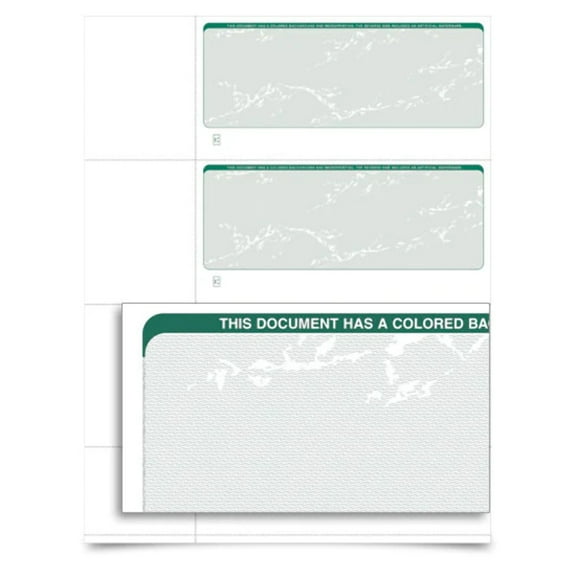 VersaCheck - Form 3001 - Prestige - Green - 250 Sheets