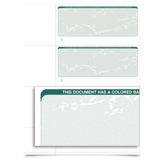 VersaCheck - Form 3001 - Prestige - Green - 250 Sheets