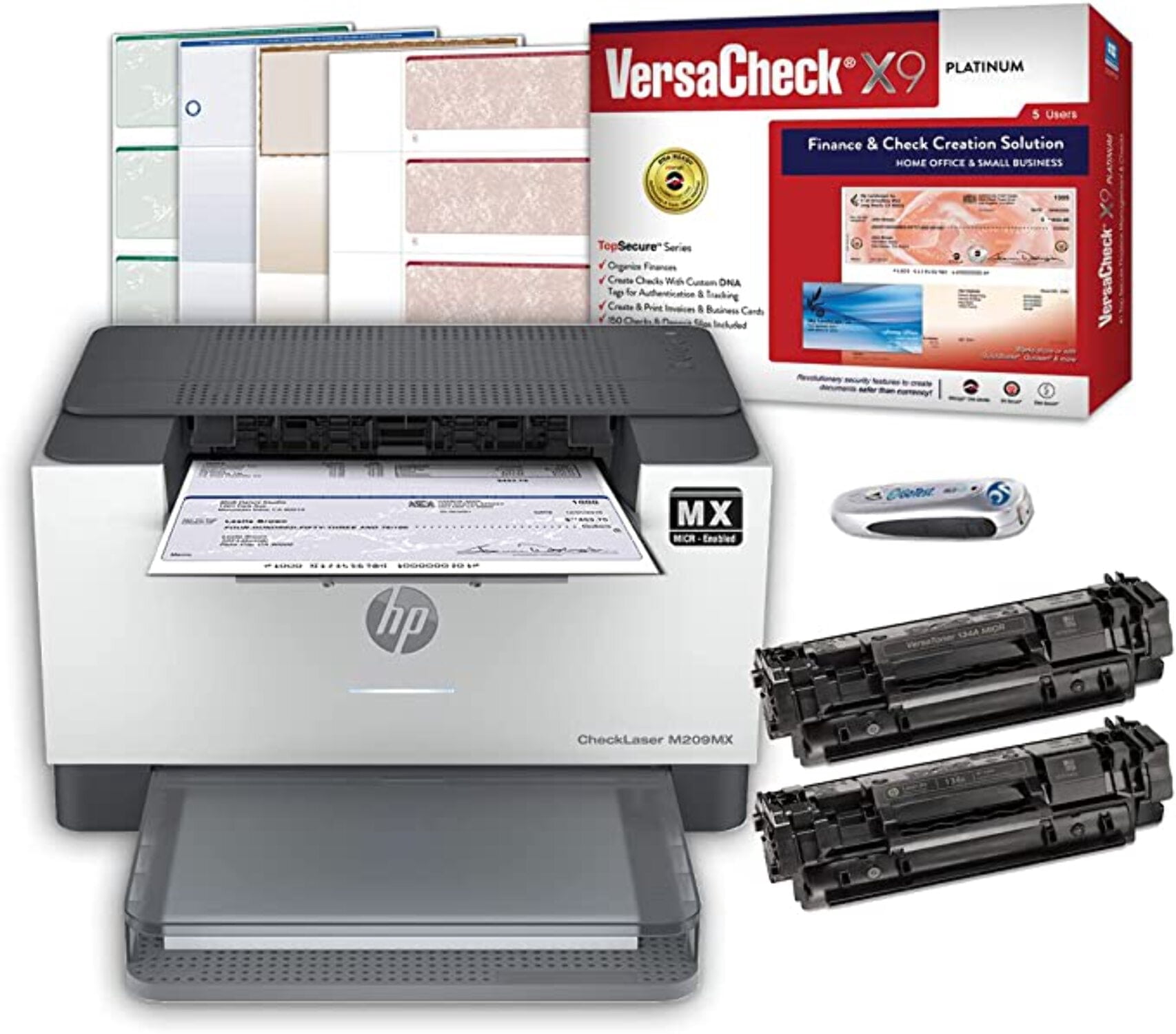 VersaCheck Laserjet M209 MXE MICR Check Printer and 5-User Check ...