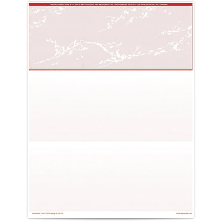 VersaCheck ValueChex - 110 Blank Business Voucher Checks - Burgundy Prestige - 110 Sheets Form #1000 - Check on Top