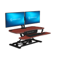 thumbnail image 1 of VersaDesk® 36"x24" PowerPro® Electric Height Adjustable Standing Desk Converter for Dual Monitors & Laptop Workstations, Cherry, w/ USB Charging Port, 1 of 7