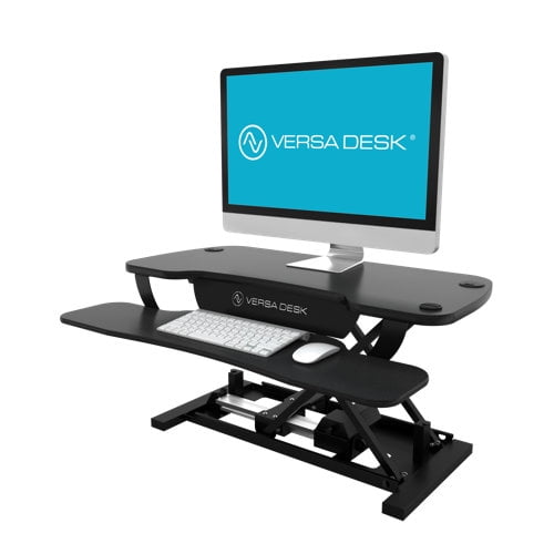 VersaDesk Power Pro Sit-To-Stand Electric Height-Adjustable Desk Riser, 40" x 24", Black