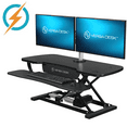thumbnail image 1 of VersaDesk® 40"x24" PowerPro® Wide Electric Height Adjustable Standing Desk Converter for Multi Monitor & Laptop Workstations, Black, 1 of 8