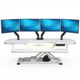 thumbnail image 1 of VersaDesk PowerPro Elite 48" Electric Standing Desk Converter w/ Programmable Switch, USB Port & Mobile APP, Maple, 1 of 8