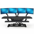 thumbnail image 1 of VersaDesk® 48"x24" Extra Wide Electric Height Adjustable Standing Desk Converter for Multi Monitor & Laptop Workstations, Black, w/ USB Charging Port, 1 of 10