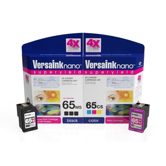 VersaInk-nano 65MS Black (MICR) 65CS Tri-Color Value Combo