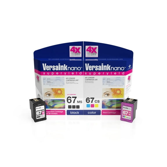 VersaInk-nano 67MS Black (MICR) 67CS Tri-Color Ink Cartridges