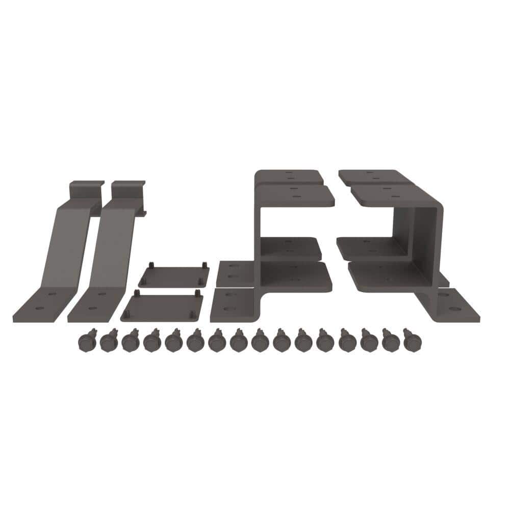 VersaRail Matte Bronze Aluminum Rail Fascia Mount Juliette Bracket Kit
