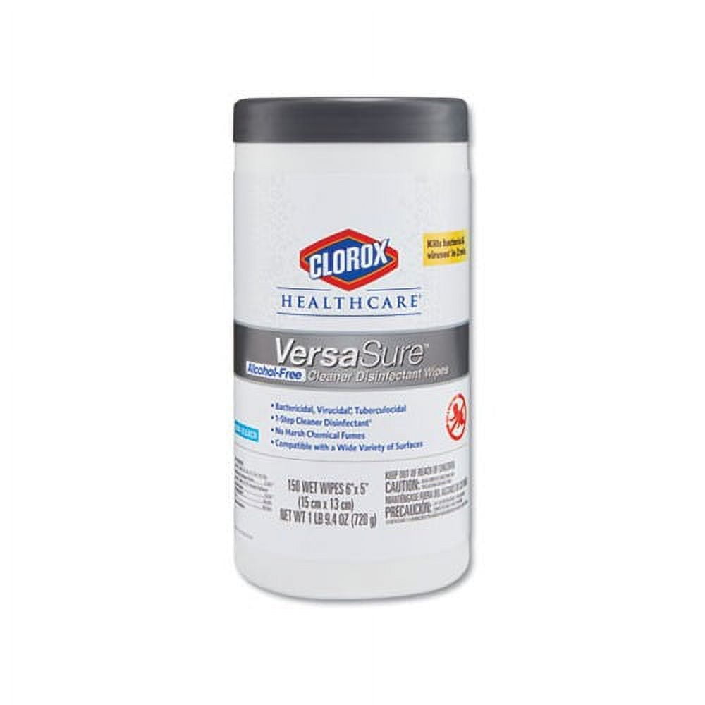 VersaSure Cleaner Disinfectant Wipes 1-Ply, 6 3/4" x 8", White, 150 Towels/Can