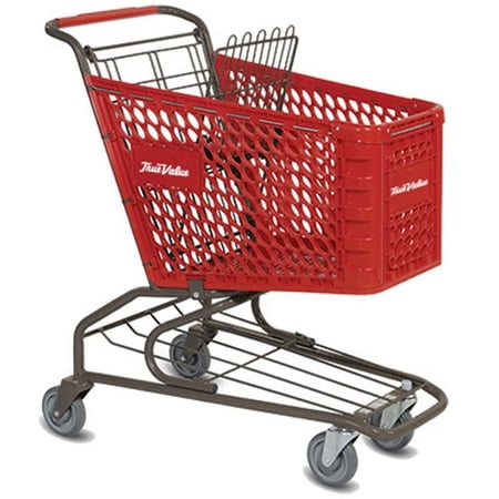 Versacart Systems Small Plastic Shopping Cart, Red