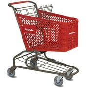 Versacart Systems Small Plastic Shopping Cart, Red