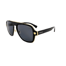 Versacce Medusa Charm VE2199 Unisex Aviator Polarized Sunglasses Black 56mm/18-145