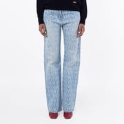 Versace All Over Monogram Denim Jeans, Waist Size 26