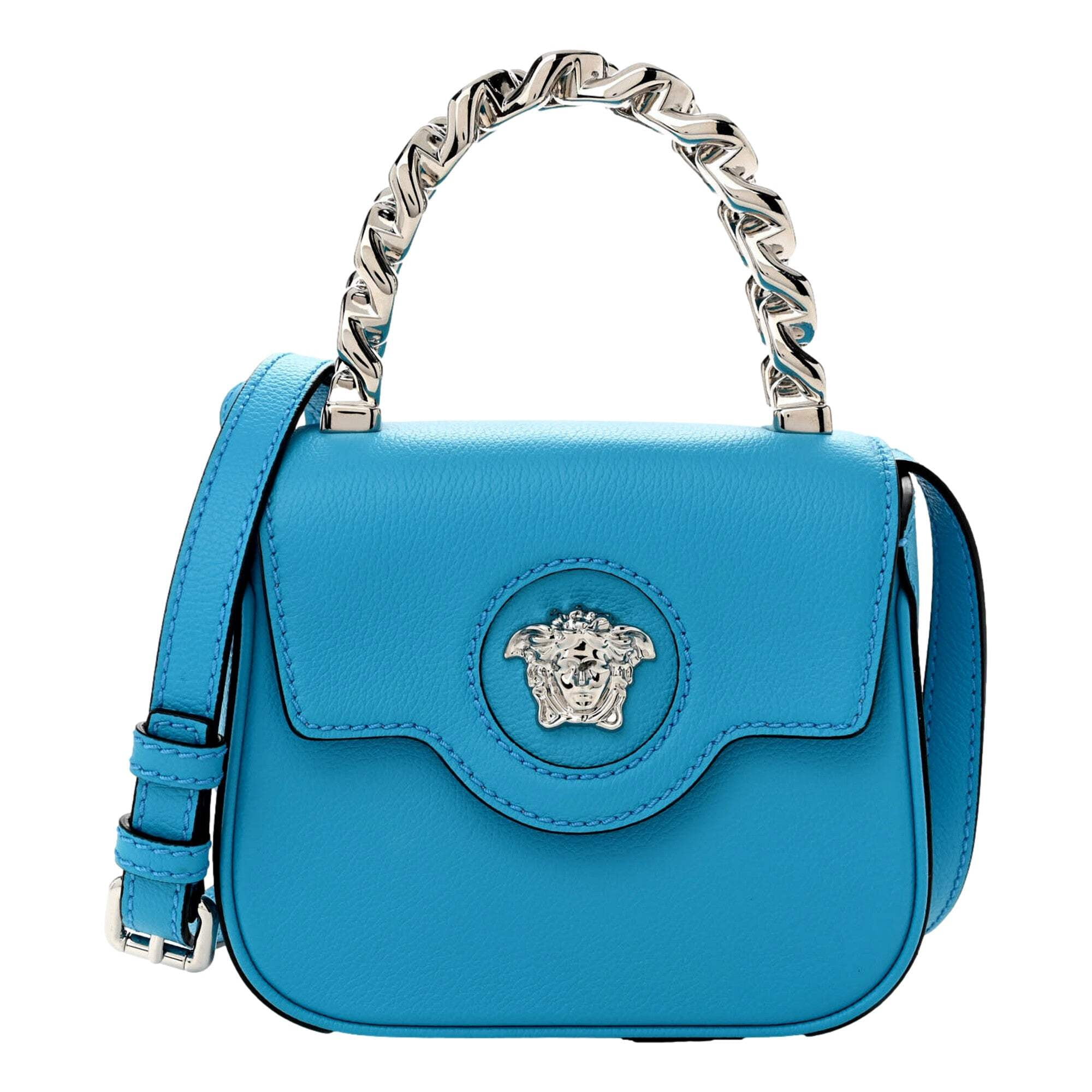 Versace Blue La Medusa Mini Top-Handle Bag - Walmart.com