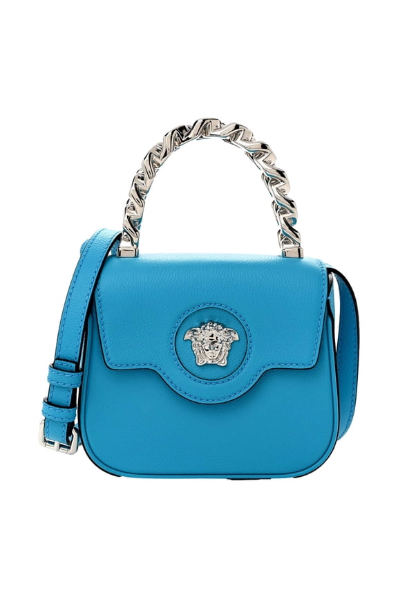 Blue La Medusa Mini Top-Handle Bag