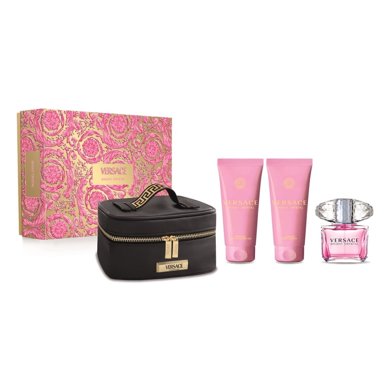 Versace Bright Crystal Perfume Gift Set for Women with Bag, 4