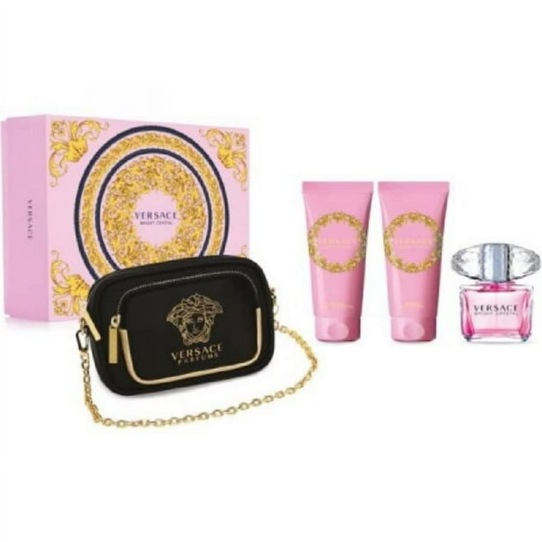 Versace Bright Crystal Perfume Gift Set for Women with Bag, 4