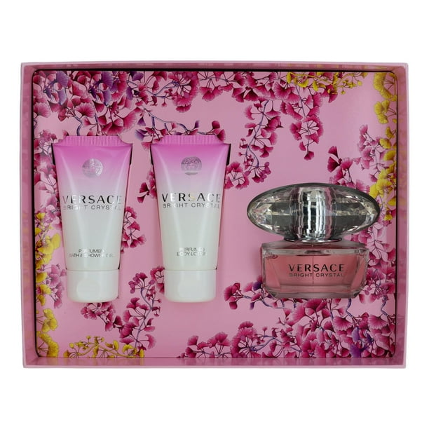 Versace Bright Crystal by Versace 3 Piece Gift Set for Women Walmart Business Supplies
