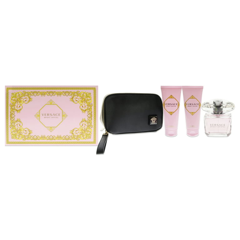  VERSACE BRIGHT CRYSTAL by Gianni Versace Gift Set for WOMEN:  EDT SPRAY 3 OZ & BODY LOTION 3.4 OZ (TRAVEL OFFER) : Eau De Toilettes :  Beauty & Personal Care
