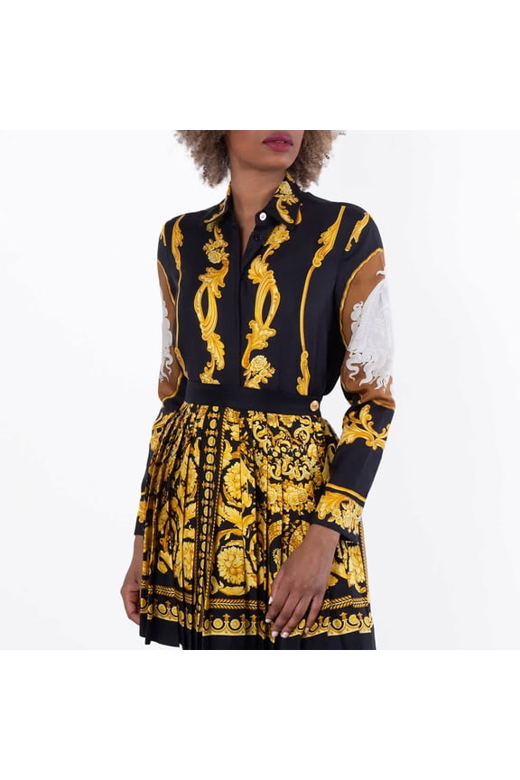 Cameo Silk Button Down Shirt, Brand Size 44 ( US Size 8 )