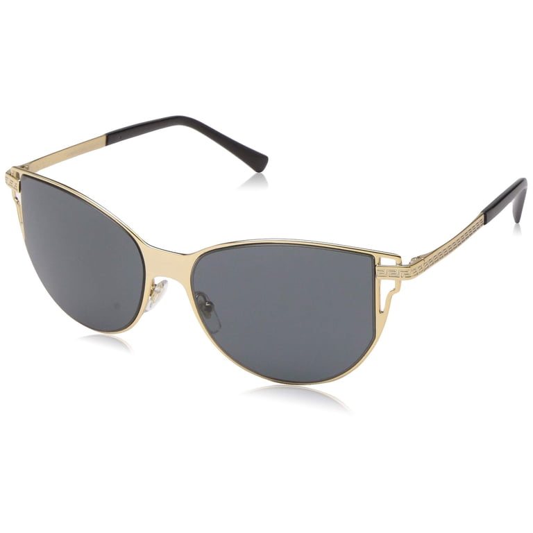 Versace Cat-Eye Sunglasses VE2211 1002/87 56mm Gold / Grey 