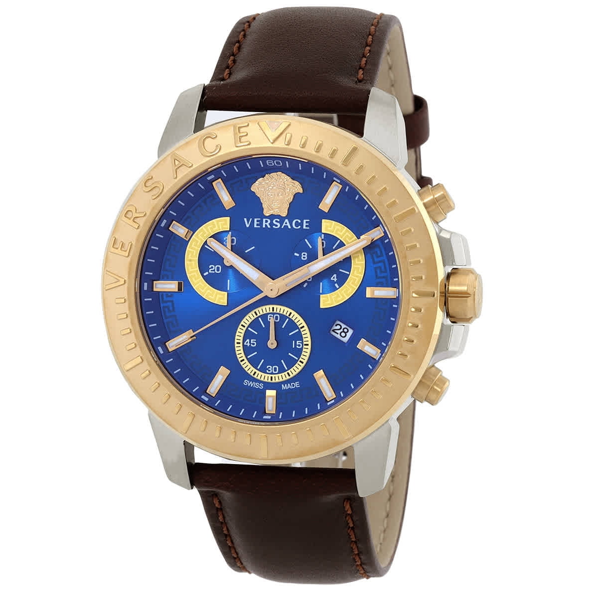 Versace Chronograph Quartz Blue Dial Men's Watch VE2E00221