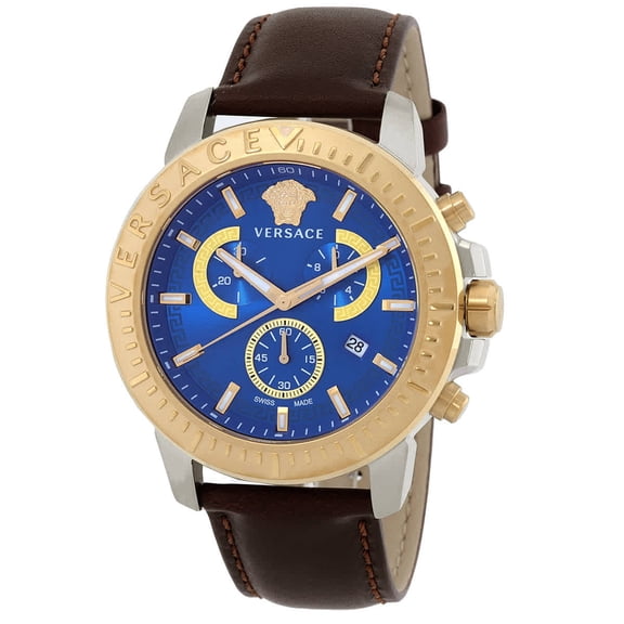 Versace Chronograph Quartz Blue Dial Men's Watch VE2E00221
