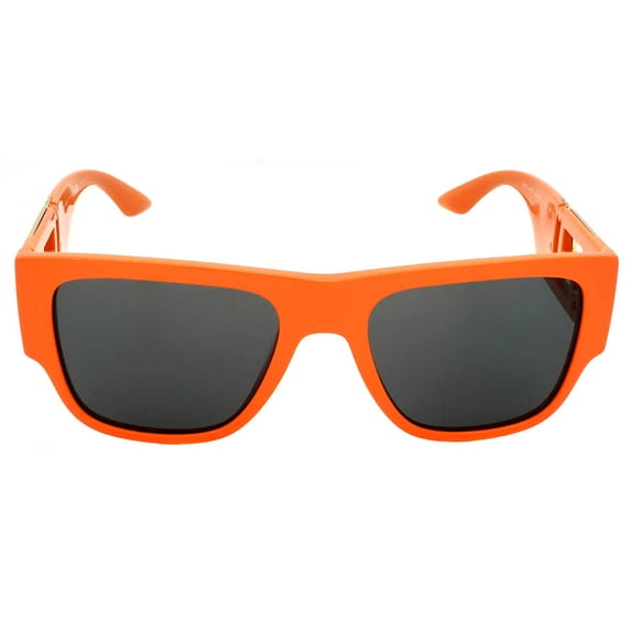 Versace Men Rectangle Sunglasses Orange 57mm