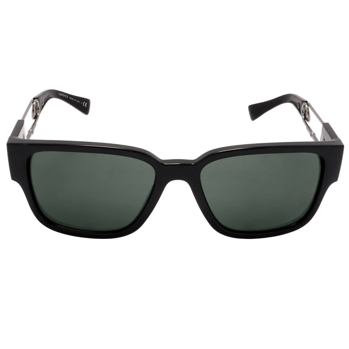 Versace Polarized Grey Rectangular Men's Sunglasses VE4412 GB1/81