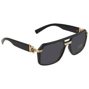 Versace Dark Grey Geometric Mens Sunglasses,Adult VE4399 GB1/87 58