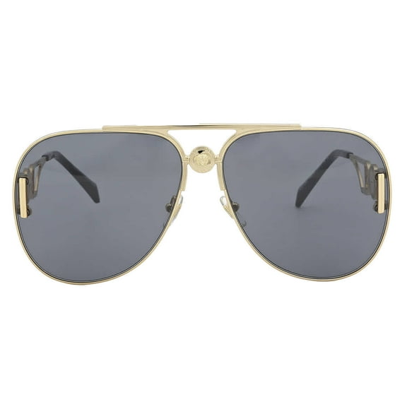Versace Dark Grey Pilot Unisex Sunglasses VE2255 100287 63