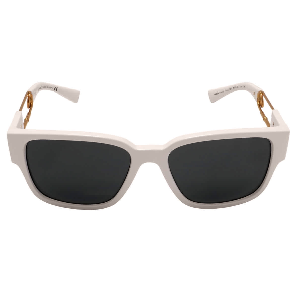 Versace Polarized Grey Rectangular Men's Sunglasses VE4412 GB1/81