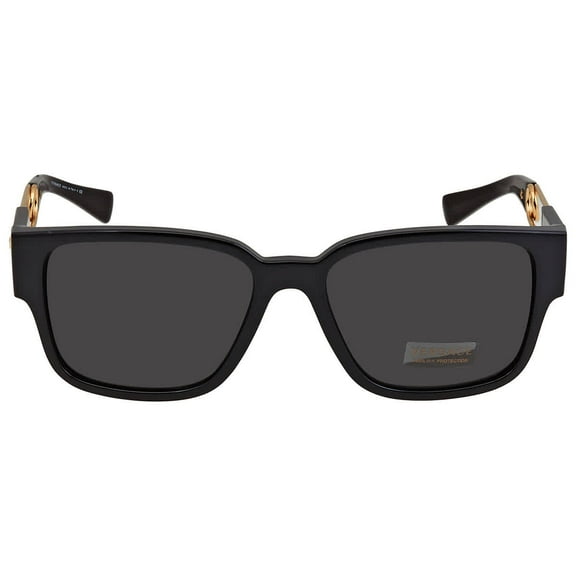 Versace Dark Grey Rectangular Men's Sunglasses VE4412 GB1/87 57, Optical