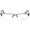thumbnail image 1 of Versace VE 1184 Metal Unisex Rectangle Eyeglasses Brushed Brown 53mm Adult, 1 of 6