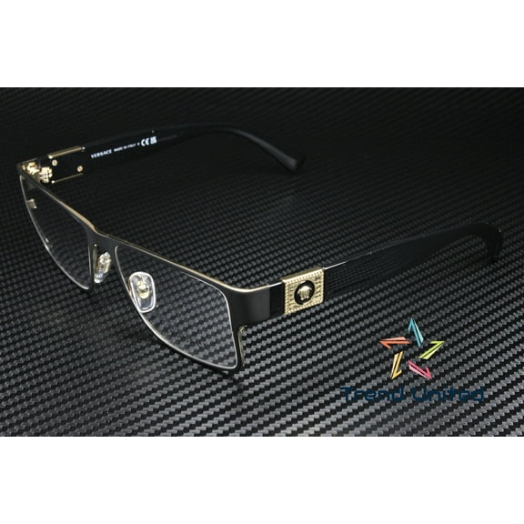 Versace Demo Rectangular Men's Eyeglasses VE1274 1436 55