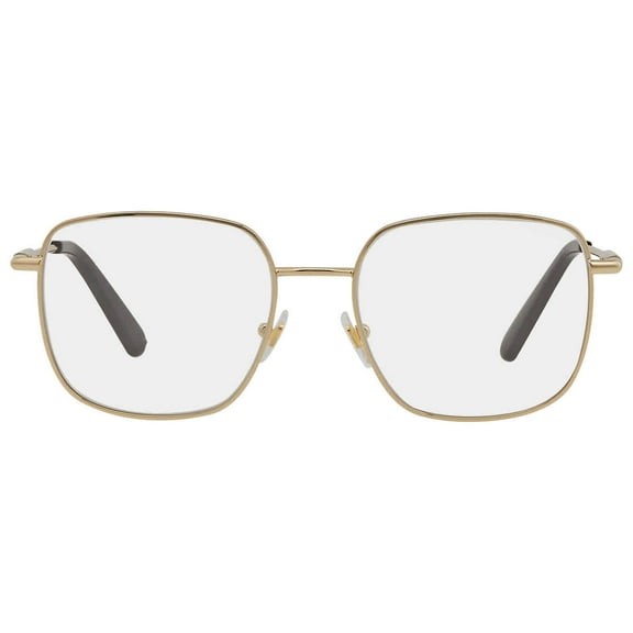 Versace Demo Square Ladies Eyeglasses 0VE1281 1002 54, Full Rim, Gold