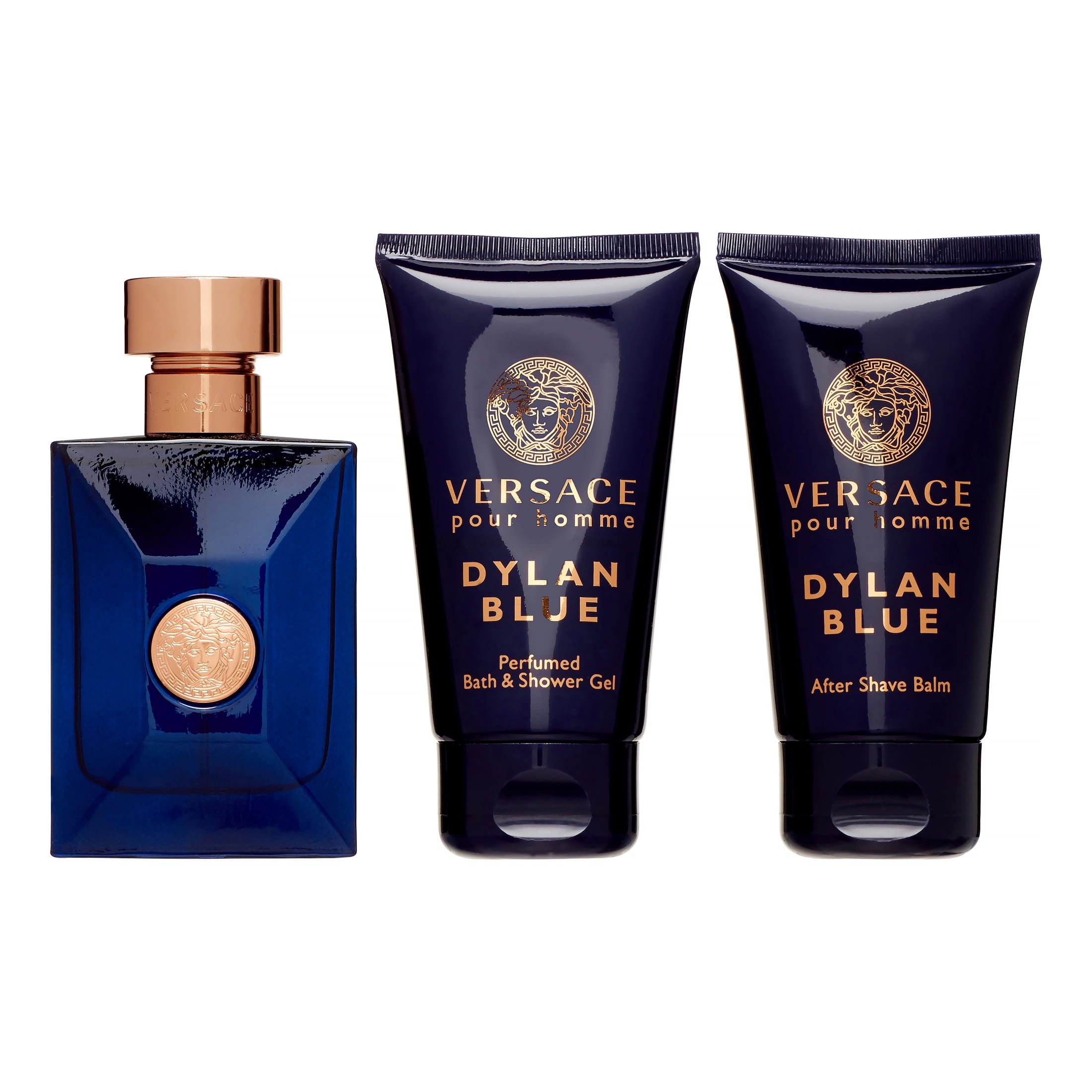 Versace Dylan Blue Pour Homme Cologne GIft Set for Men, 3 Pieces