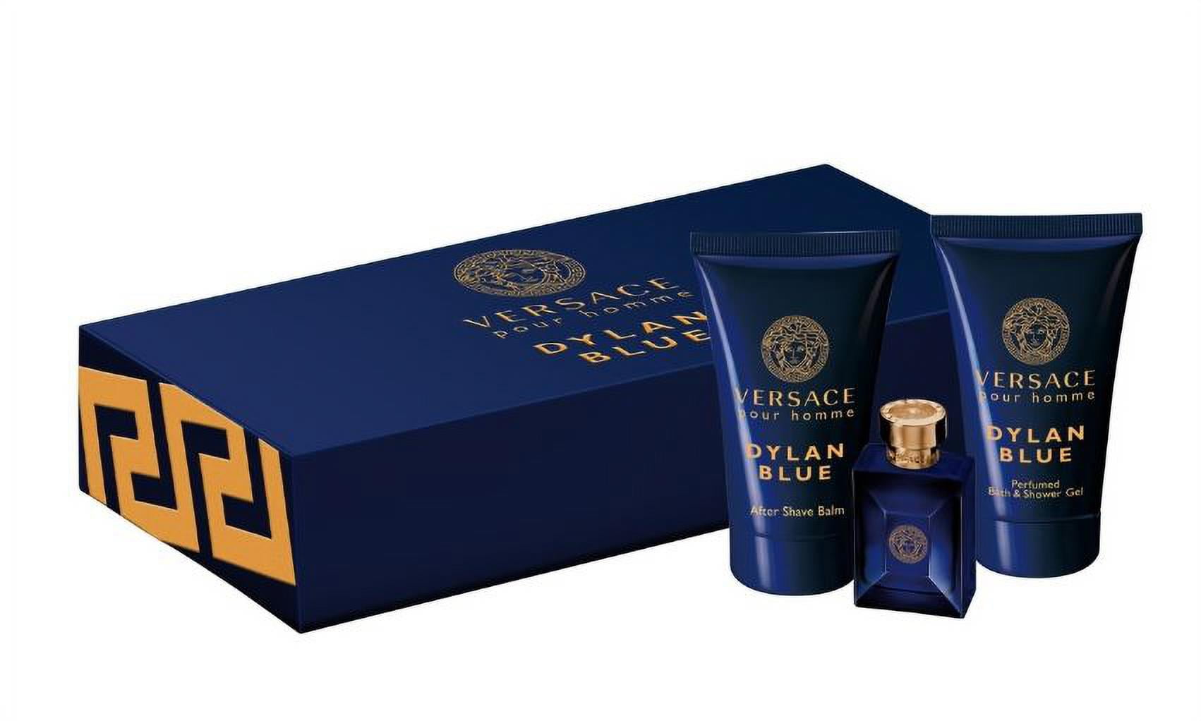 Versace Dylan Blue Pour Homme Cologne Gift Set for Men, 3 Pieces