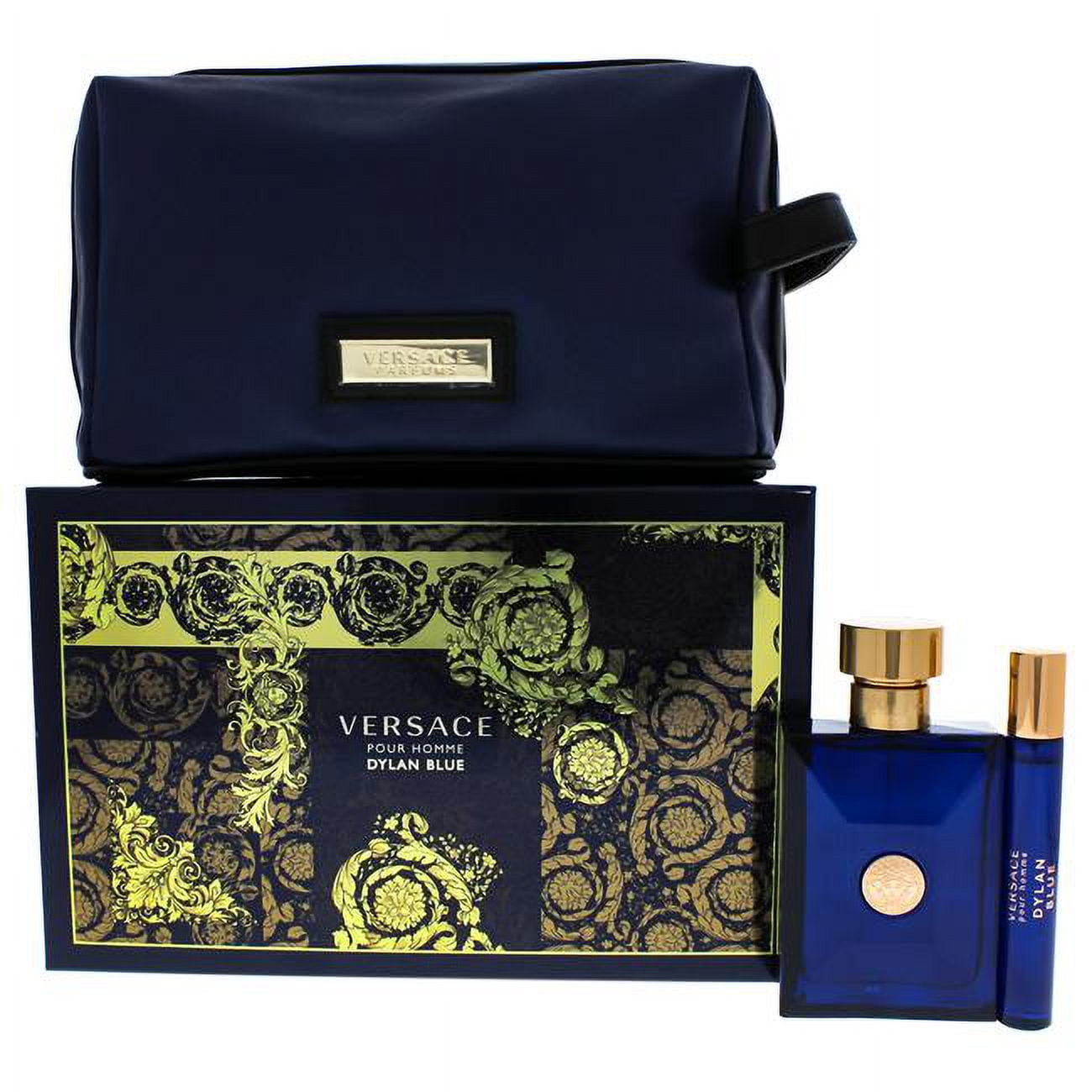 Versace Dylan Blue Pour Homme Cologne Gift Set for Men, e Pieces 