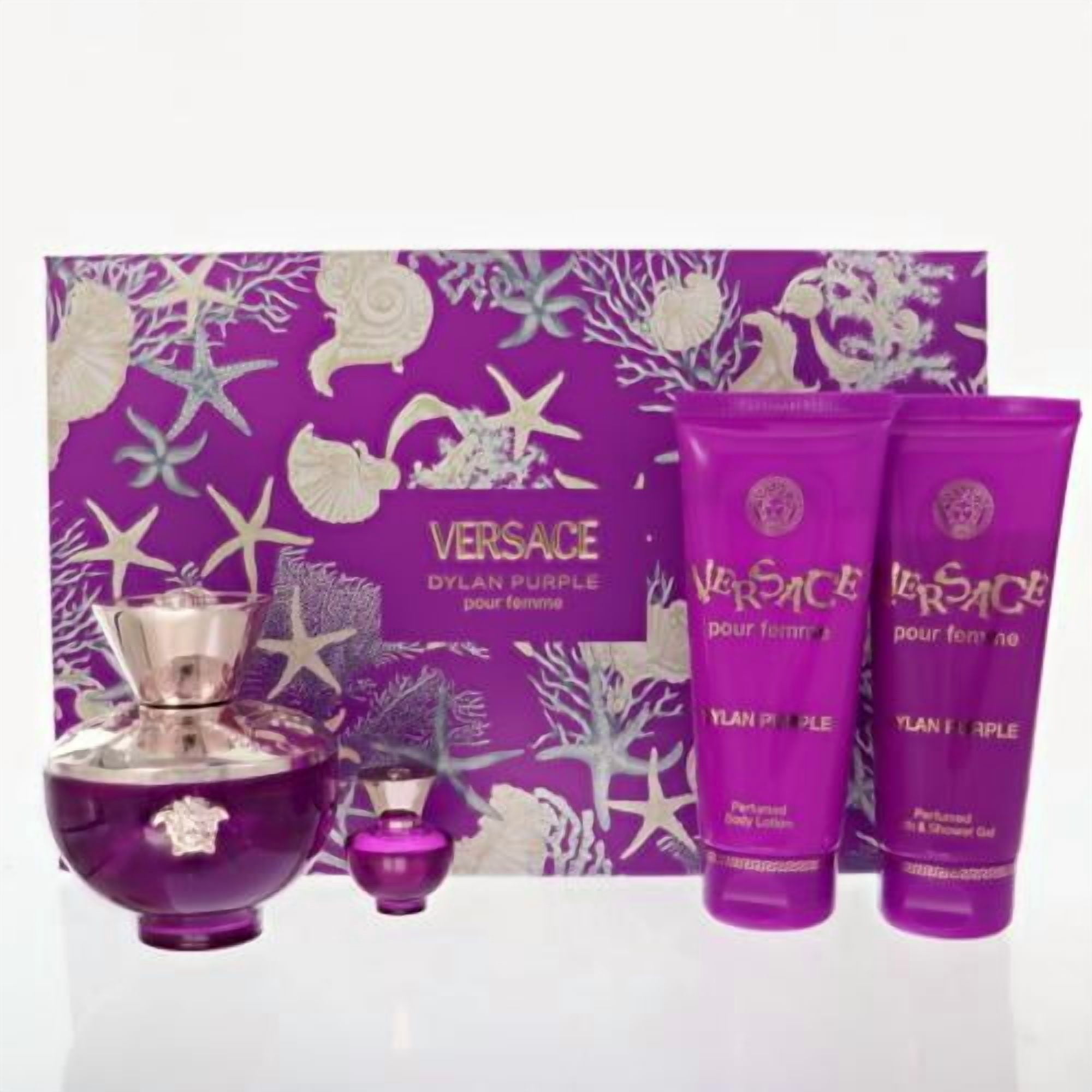 Versace Dylan Purple 4 Pc Women's Perfume Gift Set - Eau De Parfum