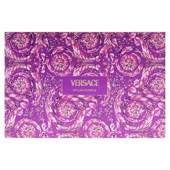 Versace Dylan Purple , 4 Pc Gift Set 3.4oz EDP Spray, 0.17oz EDP Spray Mini, 3.4oz Shower Gel, 3.4oz Body Lotion