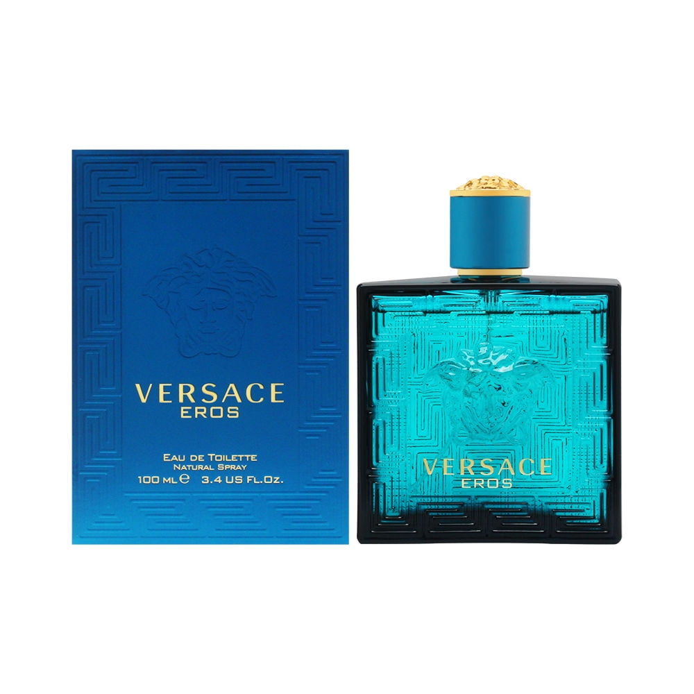 Versace Eros Eau de Toilette Spray for Men, 3.4 Fluid Ounce