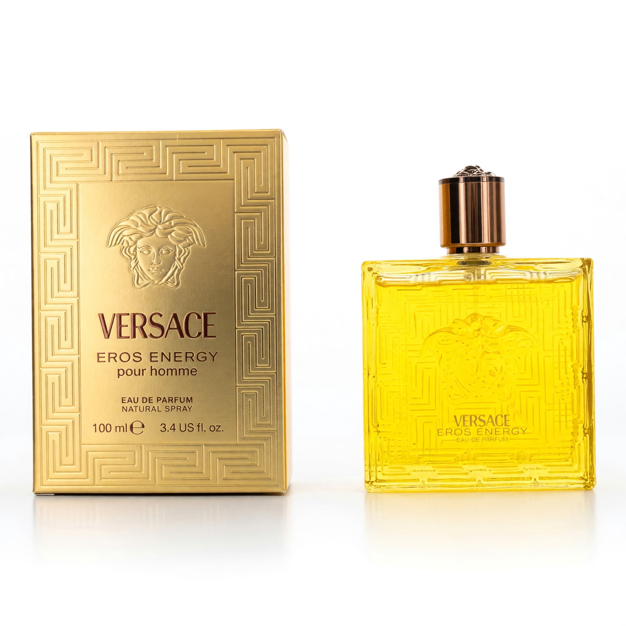 Versace Eros Energy Men 3.4 oz EDP Spray, Long Lasting Woody