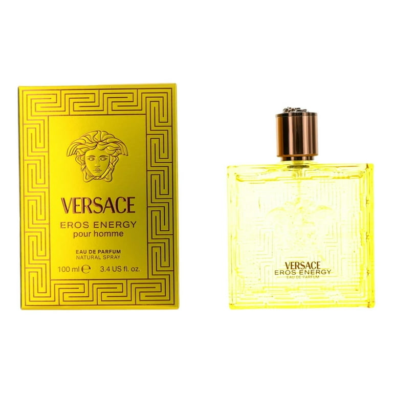 Versace Eros Energy Men 3.4 oz EDP Spray, Long Lasting Woody