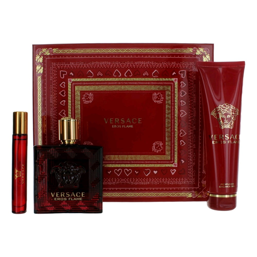 Eros Flame by Versace, 3 Piece Gift Set for Men - Walmart Business