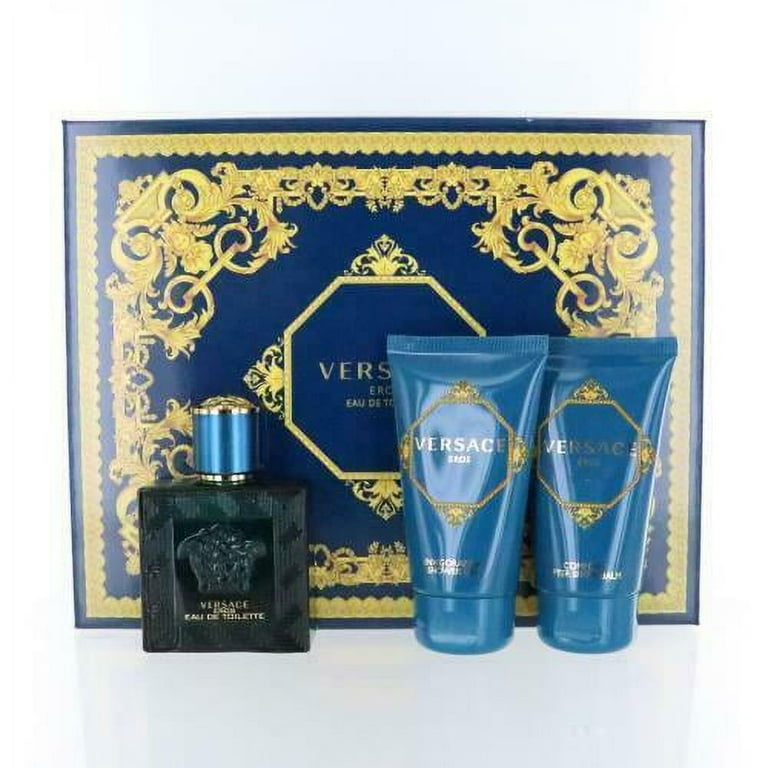 Versace Eros by Versace 3pc Gift Set EDT 1.7 oz + Bath & Shower