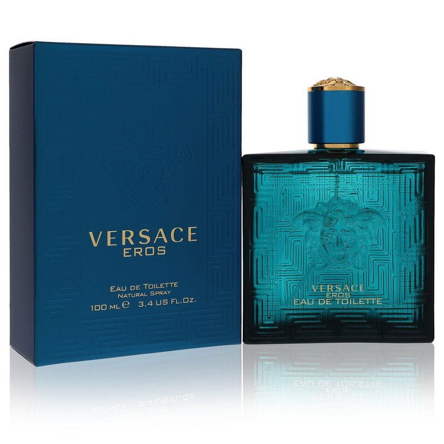 Versace Eros Cologne Perfume Pour Homme, Eau De Toilette Spray 3.4
