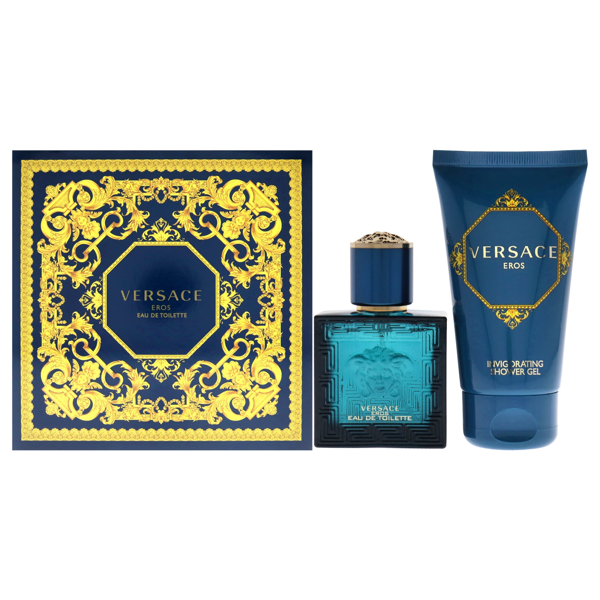 Versace Eros by Versace for Men 2 Pc Gift Set 1oz EDT Spray, 1.7oz Shower Gel