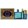 thumbnail image 1 of Versace Eros by Versace for Men - 3 Pc Gift Set 3.4oz EDP Spray, 0.3oz EDP Spray, 2.5oz Perfume Deodorant Stick, 1 of 5