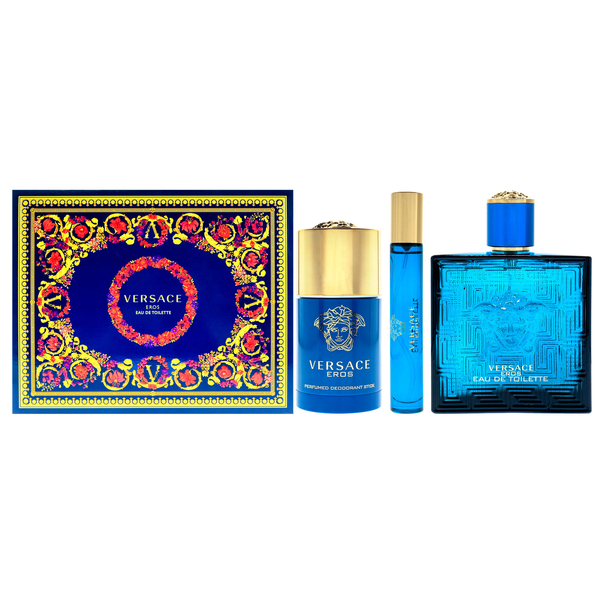 Versace Eros by Versace for Men Pc Gift Set EDT Spray